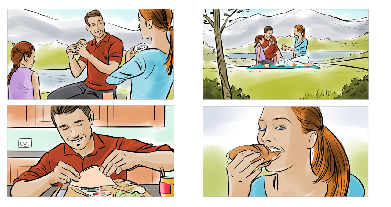 rough storyboard manuel fontegne picnic