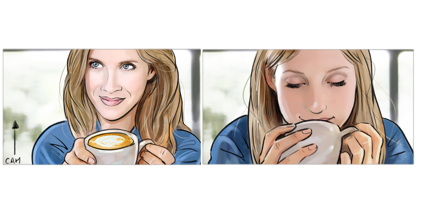 rough storyboard manuel fontegne femme café